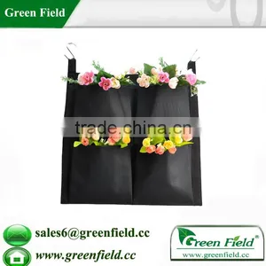Vegetable Flower Pot,4-Pocket Vertical Green Wall Planter Wall-mounted Planting Bags thumbnail-1