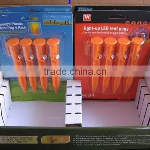 8 Inch 20cm Plastic Led Electric Lawn Stake Lights/led Tent Peg Lihgt thumbnail-4