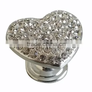 Bling Bling Heart Shaped Metal Alloy Furniture Cabinet Knobs thumbnail-1