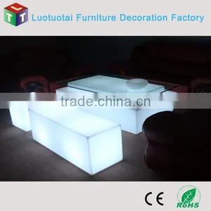 Manufacturer L120*W40*H40CM Long Stool PE Chair With Remote Control 16 Mix Changeable Colors thumbnail-5