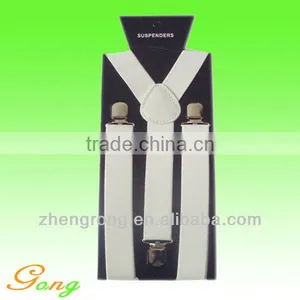 Cheap Elastic New Fashion Design White Suspenders thumbnail-1