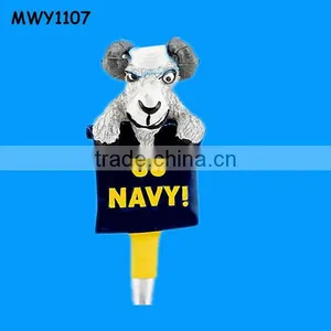 White Goat Navy Resin Custom Bar Beer Tap Handle thumbnail-1