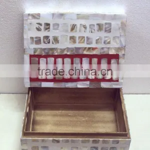 Decorative Box With Shell Decoration, Decorative Handmade Dry Fruit Box, Wooden Keepsake Box, Packaging Gift Box, Wedding Box thumbnail-2