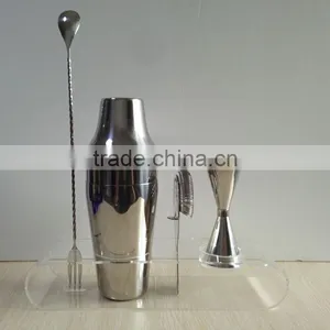 Good Quality Cheap Custom Made Stainless Steel Cocktail Shaker With Logo thumbnail-2