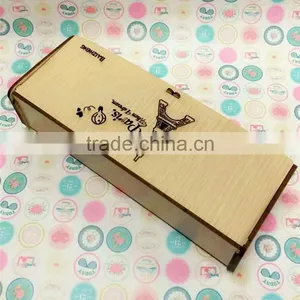 The Large Capacity Simple Wooden Students Creative Custom Printed Pencil Case thumbnail-1