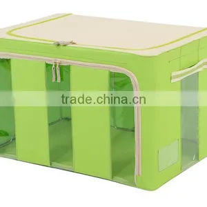 Foldable Storage Box With Metal Frame thumbnail-1