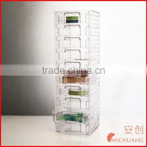 Clear Acrylic Organizer Tower With 10 Removable Drawers 10 Drawer thumbnail-3