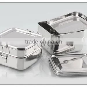 Stainless Steel Lunch Box - Square Shape thumbnail-1