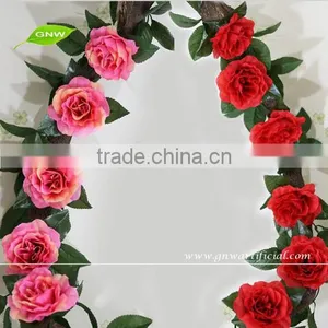 GNW FLV10-4 Wholesale Artificial Rose Flower Garland for Christmas Decor thumbnail-1