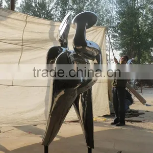 Stainless Steel Love Statue Couple Abstract Art Craft thumbnail-2