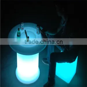 Customized Logo LED Lounge Furniture / LED Bar Table / Lounge Furniture 72*72*56cm, 72*72*110cm thumbnail-2