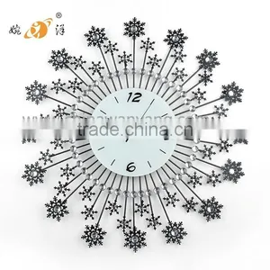 China Supplier Snow Shaped Beautiful Decorative Clock Wall Clock thumbnail-2