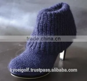 Knit Boots Silk Mohair Short Boots thumbnail-2