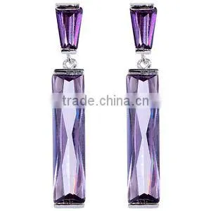 Dongzhou Purple 277 Rectangle Flat Back Sew on k5 Crystal Stones thumbnail-6