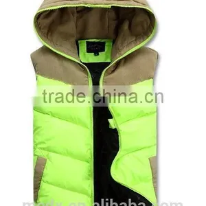 Winter Men's Down Vest Warm Hooded Vest Casual Cotton-padded Jacket Slim Coat thumbnail-4