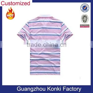100% Cotton Men's Clothing, Strip Polo Shirt thumbnail-2