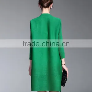 Chinese National Style Plus Size Ladies Draped Dress With Buttons thumbnail-6