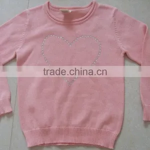 Latest Styles Girls Sweaters Pink Design School Sweaters Baby Sweater Design(BKNB1526) thumbnail-1