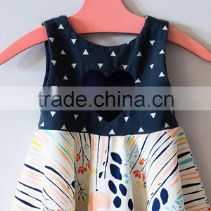 2017 New Arrival 100% Cotton Woven Printed Floral Kid Girls' Dress thumbnail-3