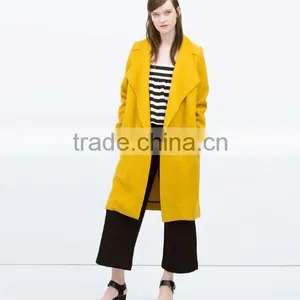 Popular Yellow Color Casual Design Winter Season Lady Coat thumbnail-2