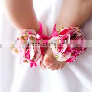 Newest Styles Elastic Barefoot Sandals For Infant Babies Cute Barefoot Sandals for Baby thumbnail-1