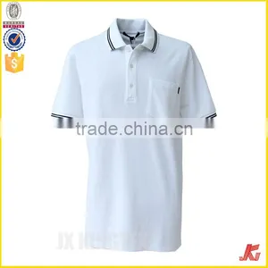 High Quality 100% Cotton Blank Short Sleeve Pure Color Polo Shirts With Pockets thumbnail-1