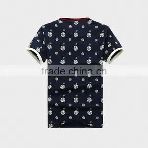 Fashion Print Summer Men's Polo Shirt With Ribbon thumbnail-2