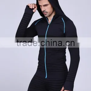 Sportswear Fitness Latest Design Mens Long Sleeve t Shirt Seamless Gym Shirt thumbnail-1