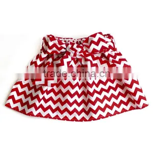Childrens Boutique Clothing Young Lady Charming Chevron Mini Skirt Baby Cloth Girl Christmas Wear Party Dance Wear Cotton Skirts thumbnail-1