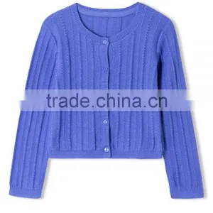 Cable Pattern Cardigan Baby Girl Sweater Design With Buttons thumbnail-1