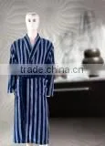 2014 Xinbo Strip Men' Coral Fleece Bathrobe thumbnail-1