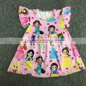 Lace Fold Cute and Charming Flowers Cool Ventilated Girl Striped T-shirt Unique Kids Frock Designs Pictures thumbnail-5