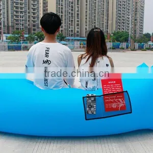2016 New Inflatable Air Sleep Camping Three Season 210D Polyester Banana Sleeping Bag for Outdoor Lazy Bag Sofa for Bench Garden thumbnail-1