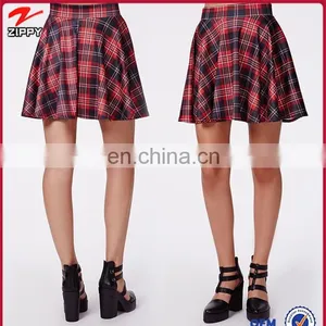Red and Black Checked Cheer Leading Skirt thumbnail-1
