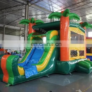 Jungle Theme Inflatable Bouncy Castle With Slide for Kids/inflatable Jumping Castle for Sale thumbnail-1