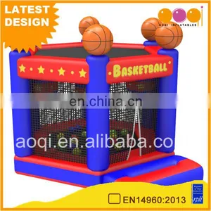 2017 AOQI Latest Design Inflatable Basketball Ball Toss Game Indoor Inflatable Sport Game for Kid thumbnail-1