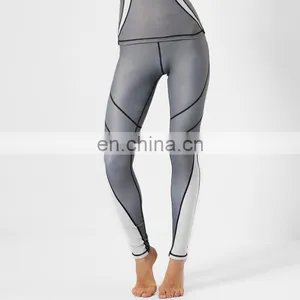 2017 Blank Activewear Manufacturer Custom Logo High Waisted Yoga Gym Sports Fitness Leggings for Women Wholesale thumbnail-2