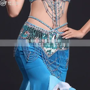 Y-2057 Egyptian Beaded Tassel Belly Dance Hip Belt thumbnail-5