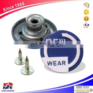 20mm Jeans Metal 3D Buttons, Brass Button And Rivet For Denim, Jackets thumbnail-3