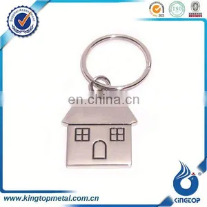 Custom Metal Keychain House Shaped thumbnail-1