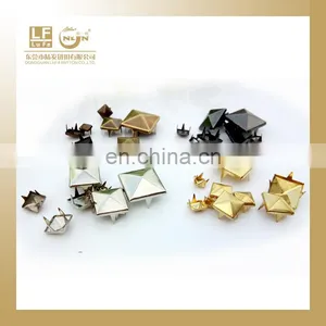 4,5,6,7,8,9,10,12,15 Iron or Brass Made Pyramid Shape Stud Rivet With Claws for Gloves and Belts thumbnail-2