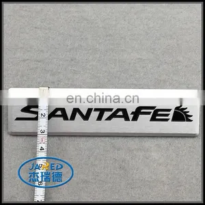 High Quality Engarved Black Letter Silver Metal Sticker Metal Pin Badge With Your Own Design thumbnail-1