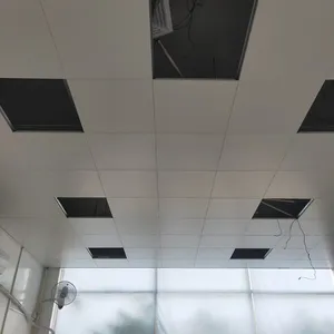 500*500 mm Pvc Acoustic Ceiling Tiles Price Tile Prefabricated Panels thumbnail-1