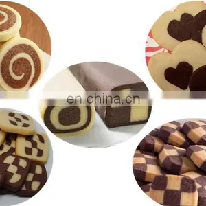 Double Filling Cookies Forming Machine/ Double Color Chocolate Filled Cookies Encrusting Machine thumbnail-4