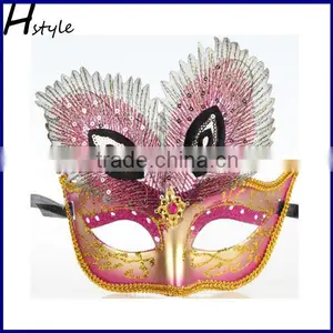 Wholesale Rose Red Color Beautiful Venetian Masquerade Party Mask SC248 thumbnail-4