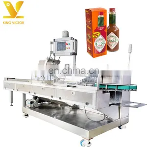 KV Automatic Sauce Bottle/seasoning Bottle/cosmetic Bottle/medicine Bottle Carton Box Packing Packaging Machine thumbnail-1