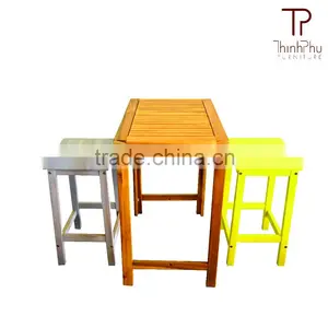 FUSIONMIX - SET 3pcs - High Quality Outdoor Furniture - Acacia Wood thumbnail-1