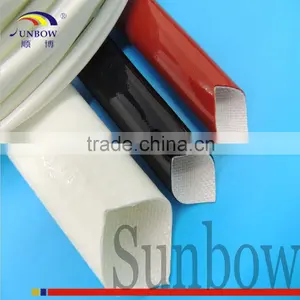 Insulating Varnished Electrical Insulation Fiber Glass Red 25MM Flexible Pipe thumbnail-1
