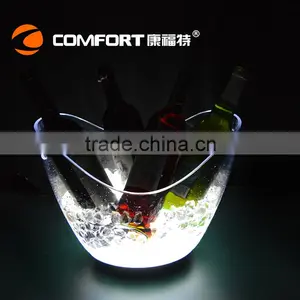 2016 New Launced 4 Liters LED Acrylic Ice Bucket Oval Shape Beer Cooler Gifts thumbnail-5