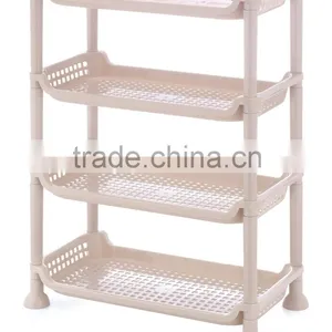 Plastic Bathroom Storage Holders/4 Layer Plastic Storage Holders/household Plastic Items With Wheels thumbnail-1